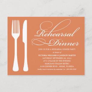 FLATWARE DO OUTONO CONVITE DE JANTO REHEARSAL