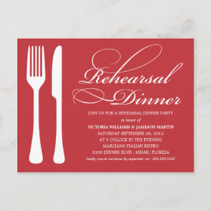 FLATWARE VERMELHO   CONVITE DE JANTO REHEARSAL