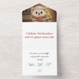Flauschiger Igel mit Tannenbaum Motiv