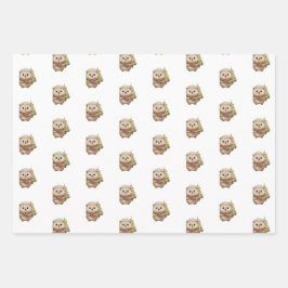 Flauschiger Igel Winterfarben Grün Rot Weiß