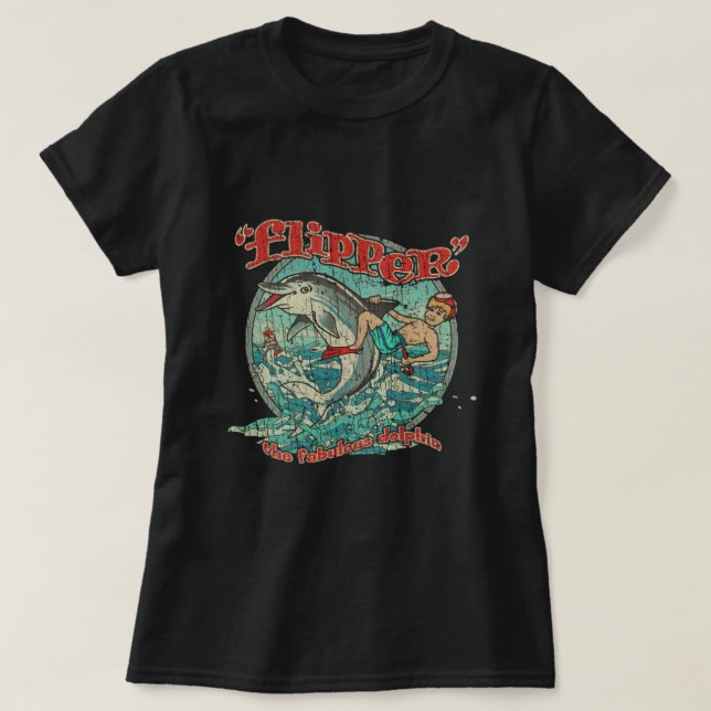 Flautista O Fabuloso Dolphin 1964 T-Shirt (Frente do Design)