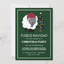 Fleece Navidad, Estilo Espanhol Convite de Natal