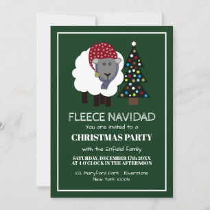 Fleece Navidad, Estilo Espanhol Convite de Natal