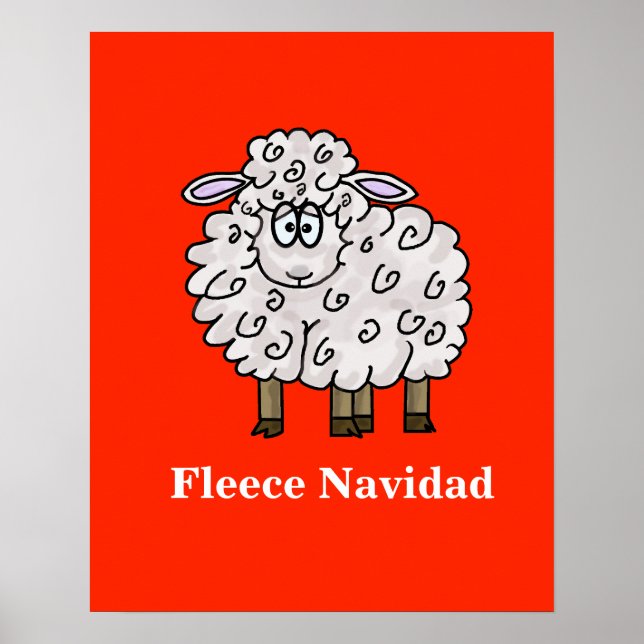 Fleece Navidad Funny Shea Poster de Natal (Frente)