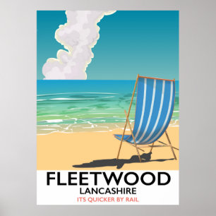 Fleetwood , Lancashire Seaside poster de viagens