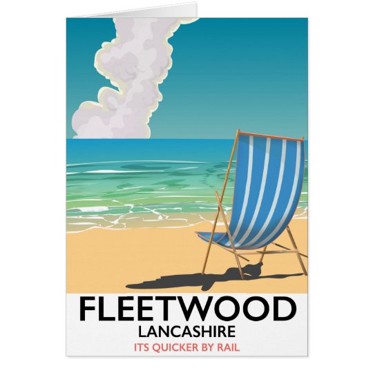 Fleetwood, poster de viagens do beira-mar de cartão