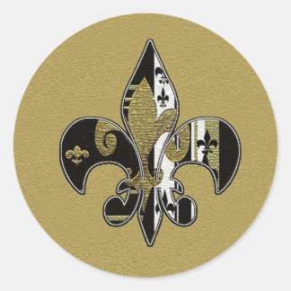 Fleur de lis, adesivos a preto e dourado