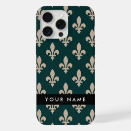 Fleur de Lis, Bege sobre Verde, Real, Seu Nome