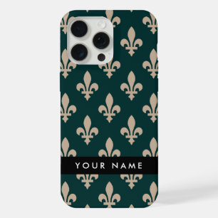 Fleur de Lis, Bege sobre Verde, Real, Seu Nome