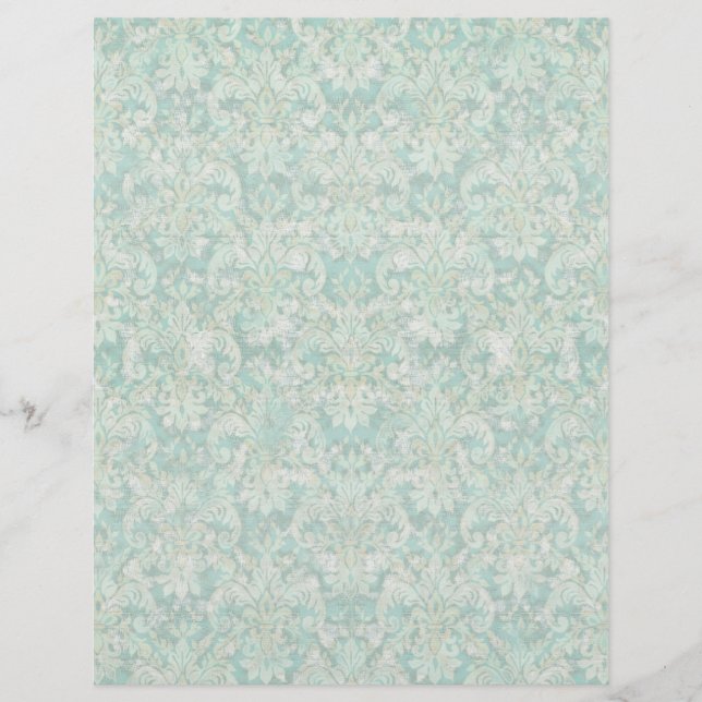 Fleur de Lis Damask - Papel de carta de Vazio corr (Frente)
