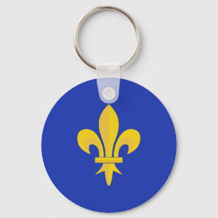 Fleur de Lis em Royal Blue Chaveiro