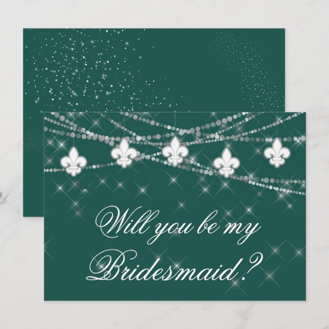 Fleur de Lis Green Lights | Bold Be My Bridesmaid (Frente/Verso)
