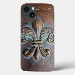 Fleur De Lis, Impresso De Olho De Cobre