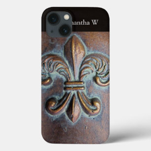 Fleur De Lis, Impresso De Olho De Cobre