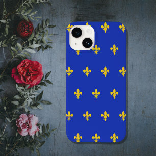 Fleur de Lis na Capa de telefone Real Azul