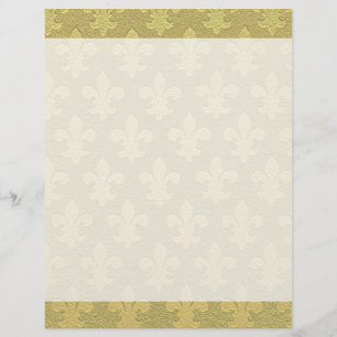 Fleur de lis ouro elegante na moda