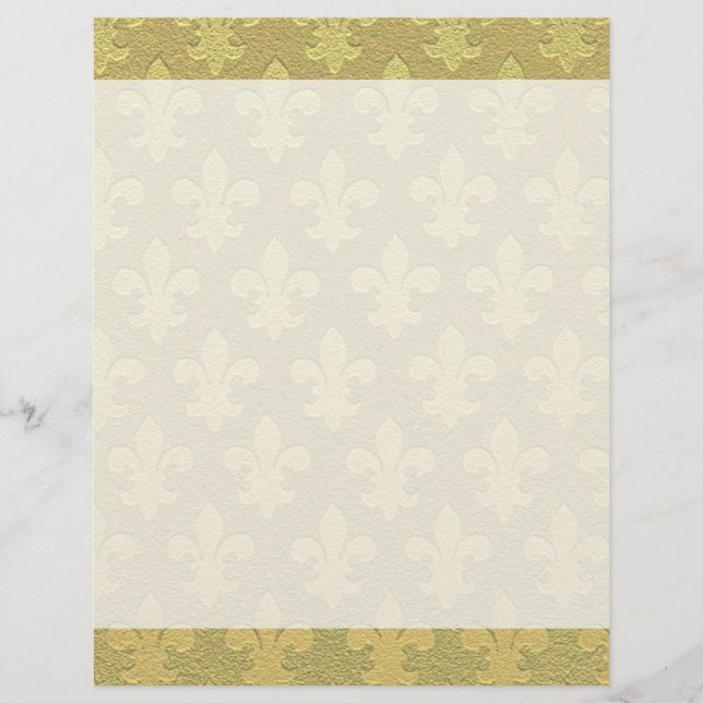 Fleur de lis ouro elegante na moda (Frente)