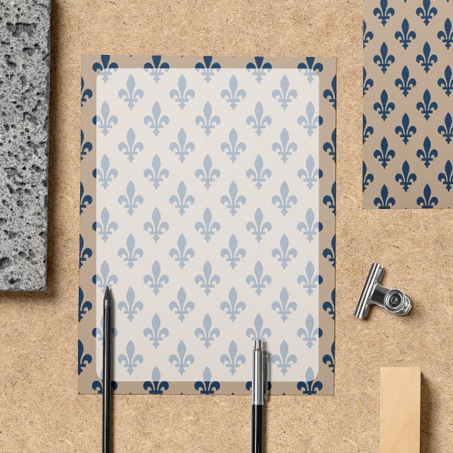 Fleur de Lis Pattern, Francês, Real, Azul Marinho (Criador carregado)