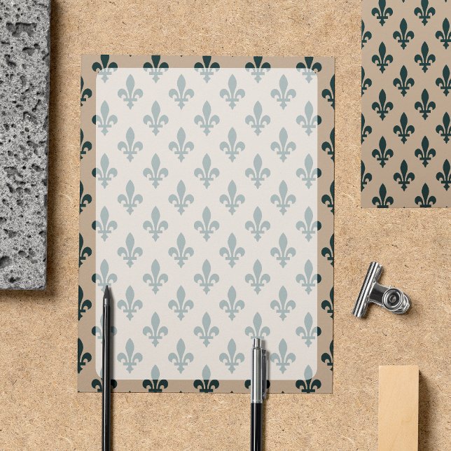 Fleur de Lis Pattern, Francês, Real, Verde (Criador carregado)