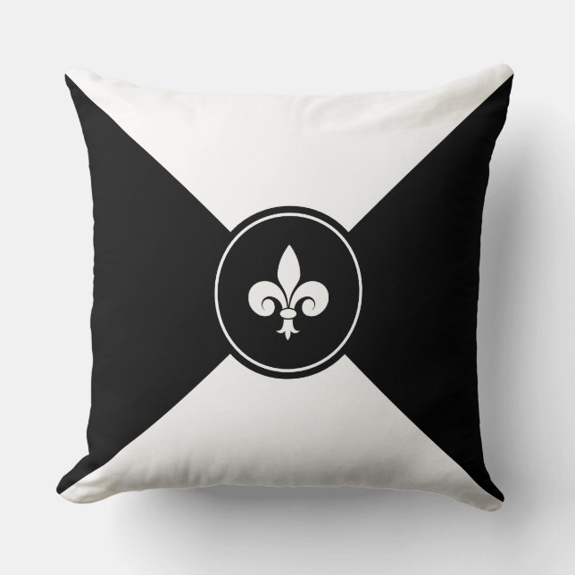 Fleur de Lis Personalizada em Almofada de Arremess (Frente)
