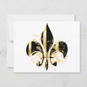 Fleur de Lis Preto e Dourado