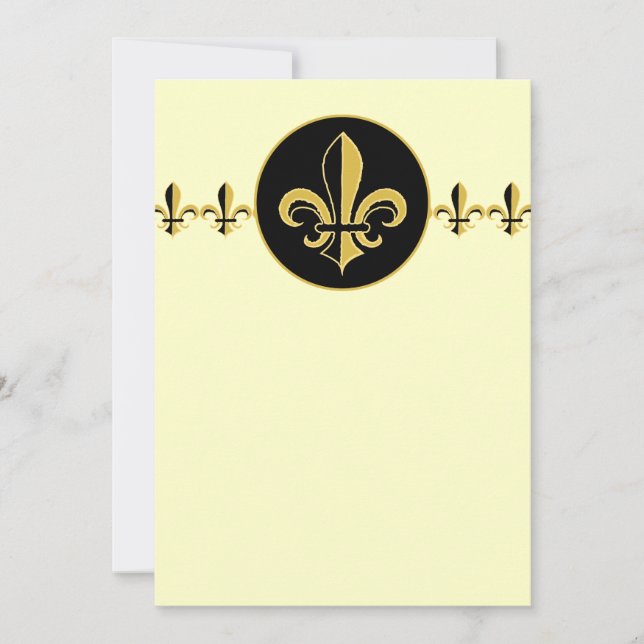 Fleur de lis, preto e Dourado (Frente)