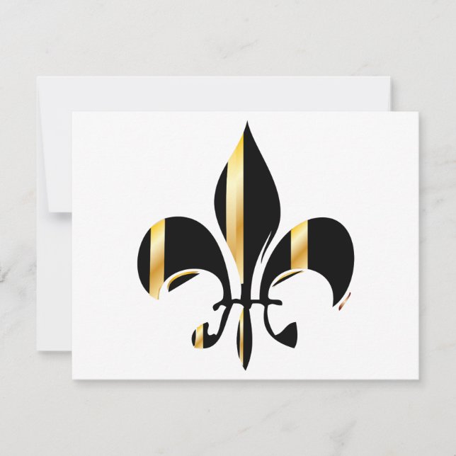 Fleur de Lis, preto e Dourado (Frente)