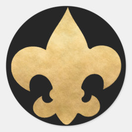 Fleur De Lis Selos De Autocolantes Pretos E Dourad
