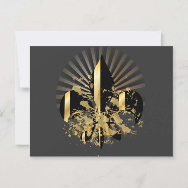 Fleur de Lis, texto personalizável (Frente)