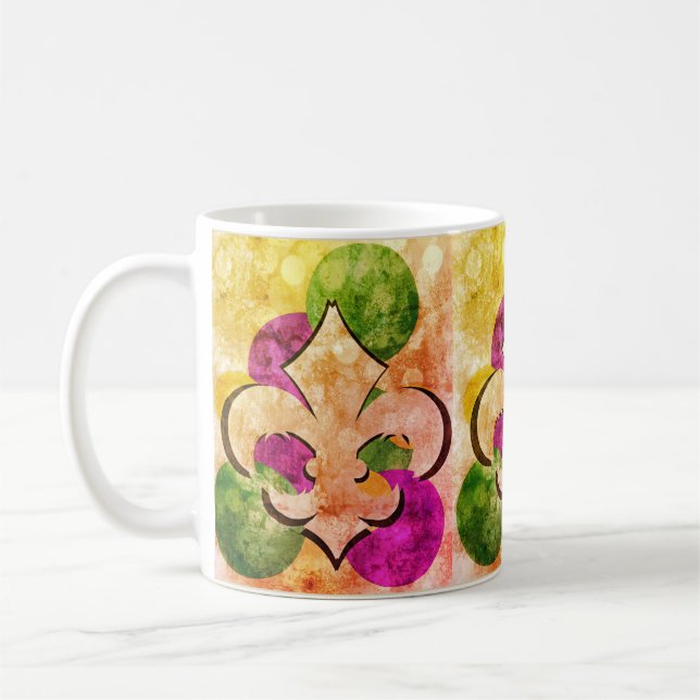 Fleur-de-Lis | Xícara de café colorida (Esquerda)