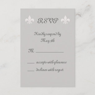 Fleur de Lise RSVP em Smokey Grays
