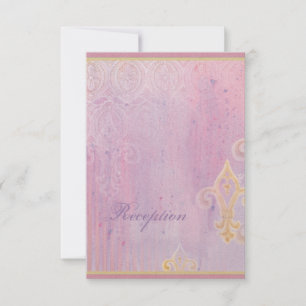 Fleur di Lys Damasco 2 - cartão Wedding da