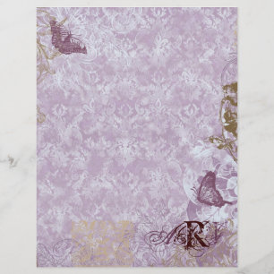Fleur di Lys Damasco - páginas Monogrammed do