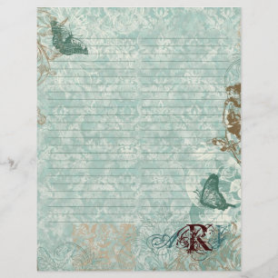 Fleur di Lys Damask - Papelaria Monograma