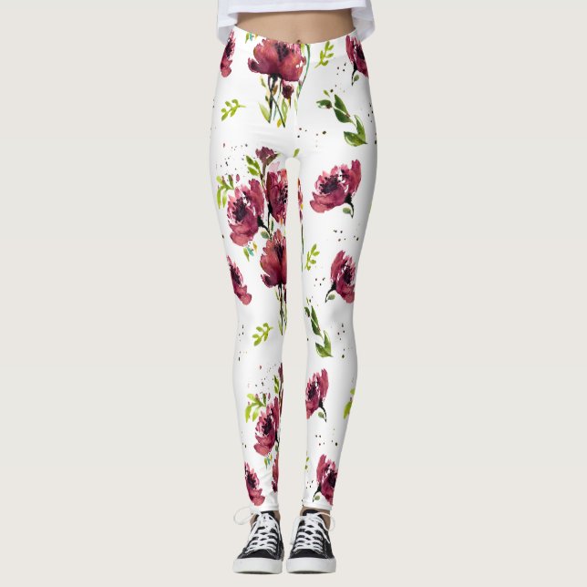 Fleur Watercolor Leggings (Frente)