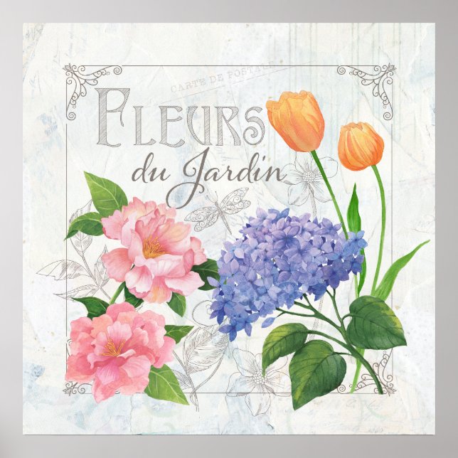 Fleurs du Jardin Poster (Frente)