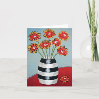 Fleurs e cartão da arte das listras