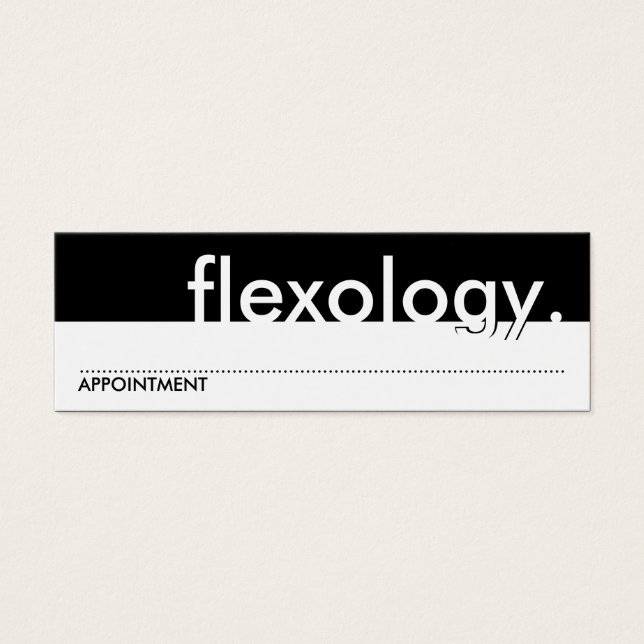 flexologia. (Cartão de horário) (Frente)