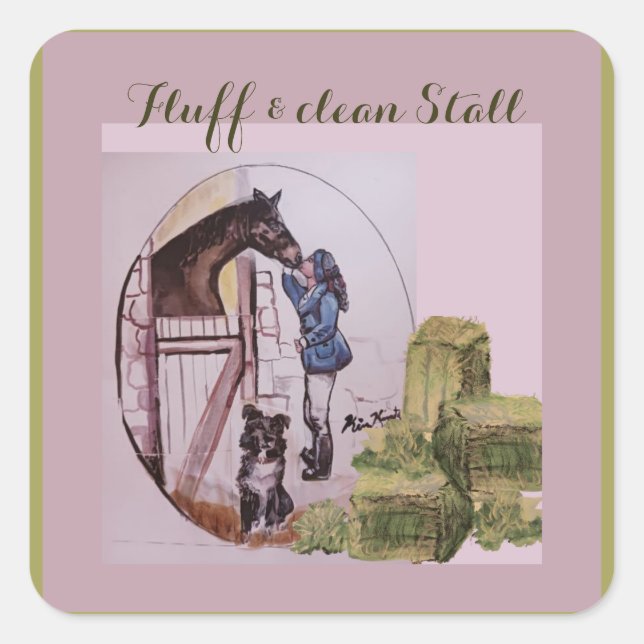 flff & clean stall quadrado adesivo (Frente)