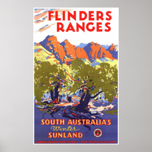 Flinders Ranges Viagens vintage da Poster da Austr