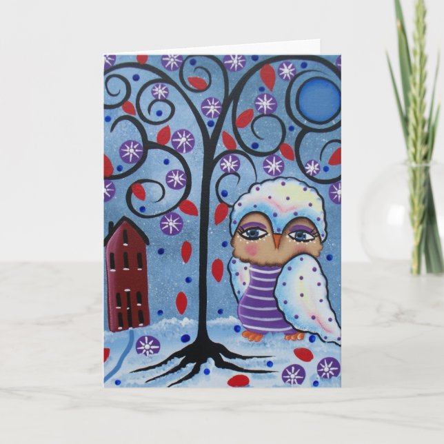 Floco da neve da ARTE POPULAR pelo cartão de LORI (Frente)