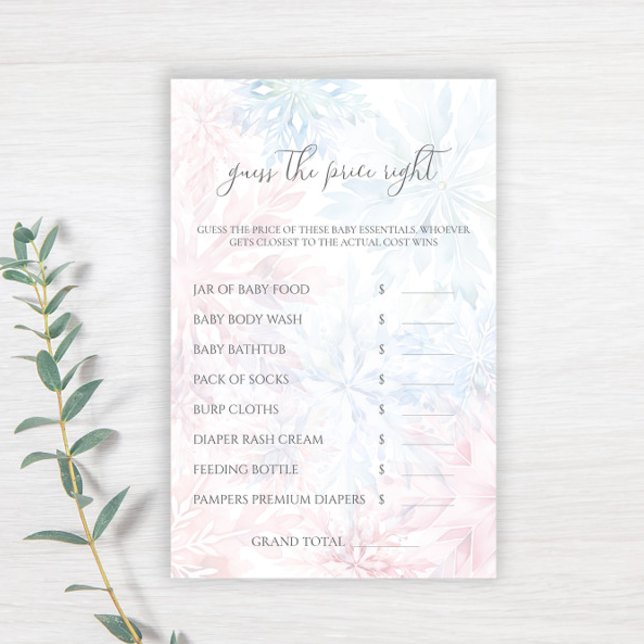 Floco de Neve Azul Cor-De-Rosa Inverno Adivinha O  (Criador carregado)