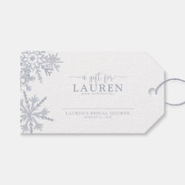 Floco de neve azul moderno sem etiqueta de present