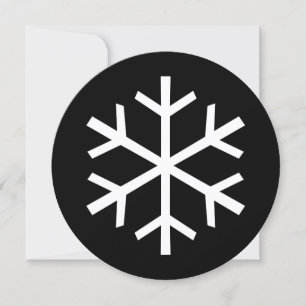 Floco de neve branco Convite à celebração de fer