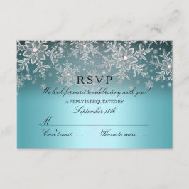 Floco de Neve Cristal Azul RSVP de Inverno