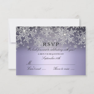 Floco de Neve Cristalino Roxo RSVP de Inverno
