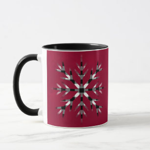 floco de neve do Polo Norte, caneca xadrez de búfa