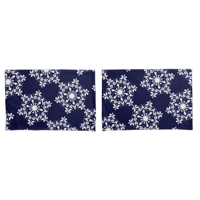 Floco de neve em azul escuro (Frente - conjunto)