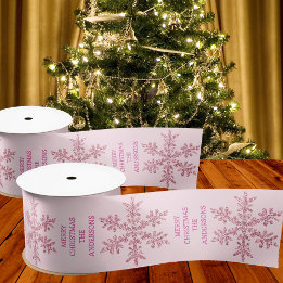 Floco de Neve Glam Rosa Vidro Elegante Tendência N
