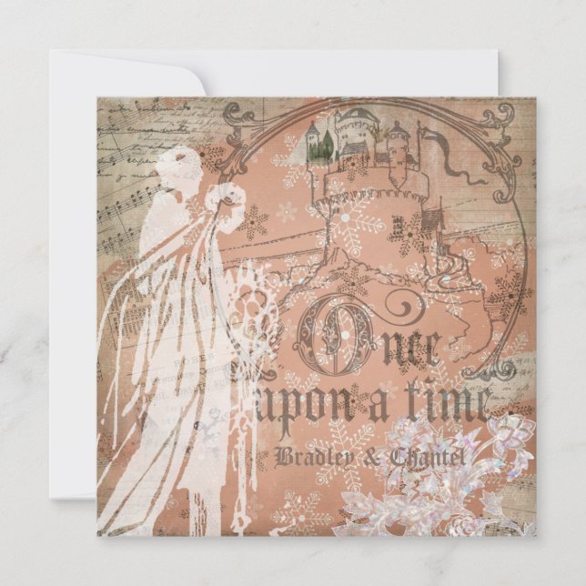 Floco de neve mágico uma vez por convite (Frente)